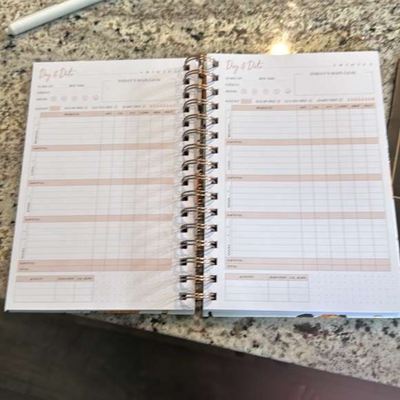 NWOB! Pineapple Spiral Food Journal with Stickers - Picture 3 of 3